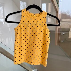 Mini Rodini Mustard and Black Dotted Tank Top